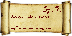Szeicz Tibériusz névjegykártya